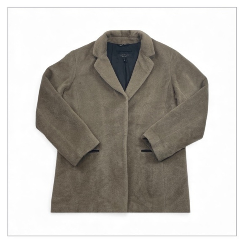 Rag & Bone Suri Alpaca Wool Coat Women’s Medium Tan Luxury Tailored Jacket